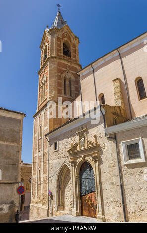 Historic Salvador church in the center of Cuenca, Spain Stock Photo