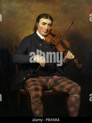 Portrait of the Violinist and composer Niel Gow (1727-1807). Museum: National Gallery of Scotland, Edinburgh. Stock Photo