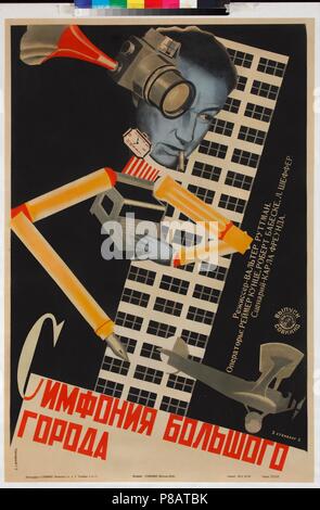 Movie poster Berlin: Symphony of a Metropolis by Walther Ruttmann. Museum: Russian State Library, Moscow. Stock Photo