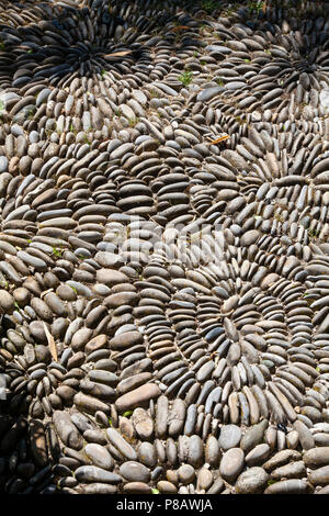 Ornamental stone path in an art museum in Provence, France Stock Photo
