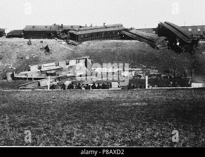 The Borki train disaster on October 29, 1888. Museum: Russian State Film and Photo Archive, Krasnogorsk. Stock Photo