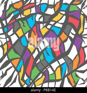 Seamless creative mosaic geometric vector background. Stock Vector