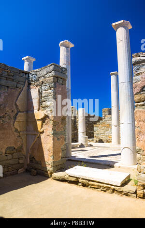 Terrace of the Lions, the famous symbol of Archaeological Site of Delos ...