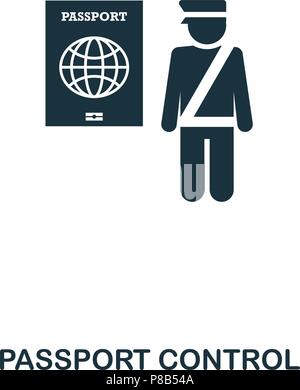 Passport Control icon. Line style icon design. UI. Illustration of passport control icon. Pictogram isolated on white. Ready to use in web design, app Stock Vector
