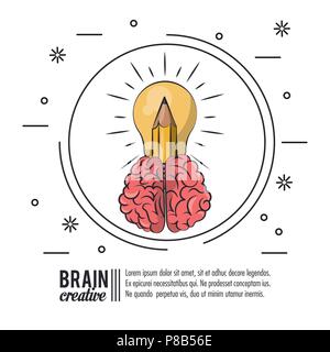 Brain creative poster Stock Vector