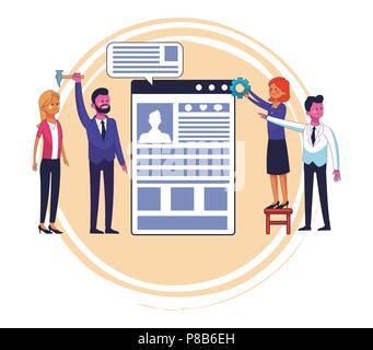 Executive business workers with tools Stock Vector Image & Art - Alamy
