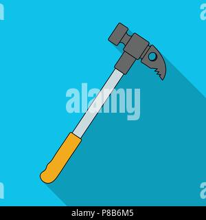 Hammer of climber.Mountaineering single icon in flat style vector symbol stock illustration . Stock Vector