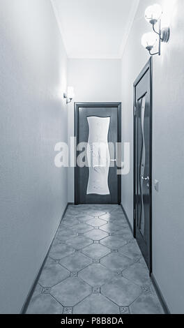 Narrow corridor in the luxury prestige apartments. Stock Photo