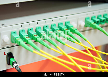 Commutation cables in the electronic device Stock Photo
