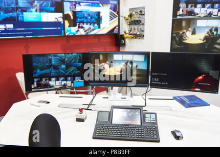 Digital control system and a dispatch center Stock Photo