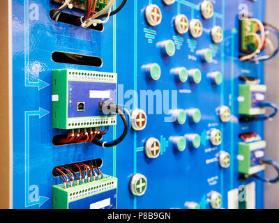 The input-output module for the collection and processing of discrete signals and the issuance of discrete control commands in the complexes and autom Stock Photo