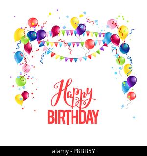 Happy birthday balloons Stock Vector