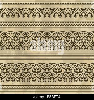 Egyptian ornament. vector paint brushes for drawing ornaments Stock Vector