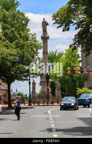 Lancaster, PA, USA - June 25, 2018: Penn Square in the downtown area of the city. Stock Photo