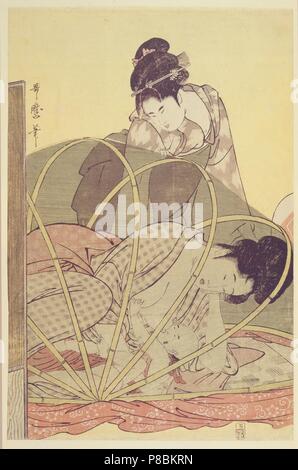 Mosquito Net for a Baby. Kitagawa Utamaro ??? ??; Japanese