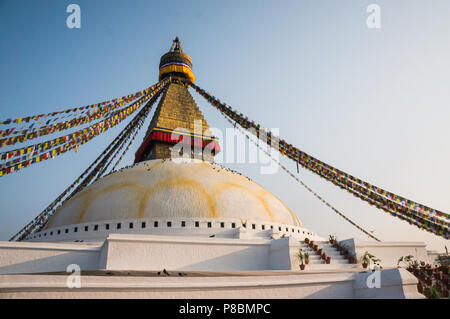 Boudhanath stupa, UNESCO World Heritage Site, Kathmandu, Nepal. Stock Photo
