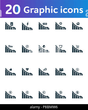 Decrease graphic icons set. UI and UX. Premium quality symbol ...