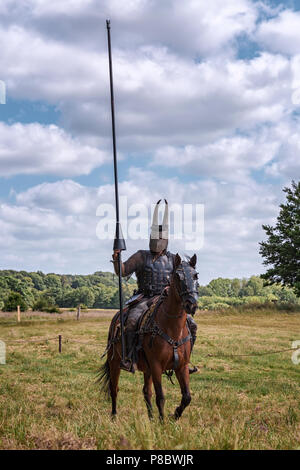 A mounted knight, Esrum, Denmark Stock Photo