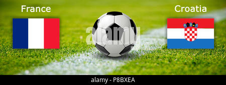 Soccer Football final championship france vs. croatia Stock Photo