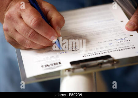 Iffezheim, purchase contract is completed Stock Photo