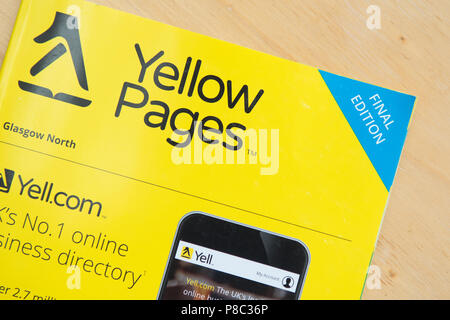 Yellow Pages Final Edition Stock Photo