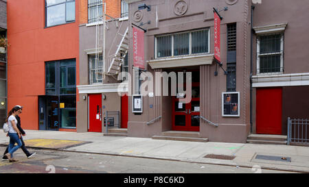 La Mama Ellen Stewart Theatre, 66 East 4th St, New York, NY. exterior of a performance space in the Fourth Arts Block district in Manhattan. Stock Photo