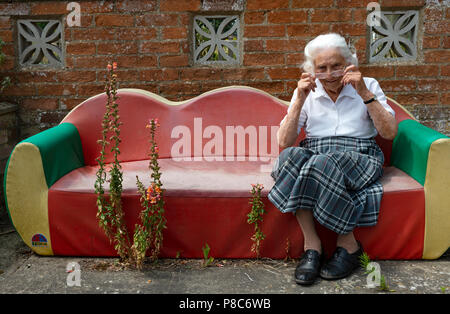 86-year old British woman Stock Photo