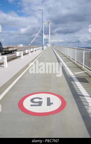 JM48 Severn Bridge. John o' groats (Duncansby head) to lands end. End to end trail..England. UK Stock Photo