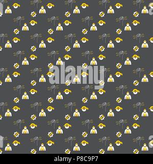 Happy Labor Day Pattern background - For web design and application interface, also useful for infographics. Vector illustration. Stock Vector