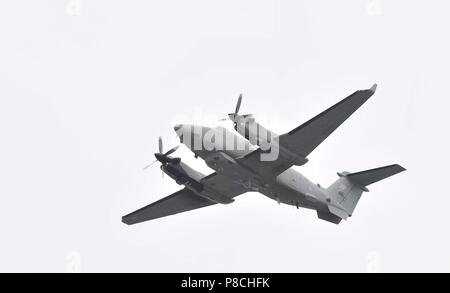 London, UK. 10th July, 2018. RAF Shadow R1. Royal Air Force (RAF) 100 years celebration flypast. Queen Elizabeth Olympic Park. Stratford. London. UK. 10/07/2018. Credit: Sport In Pictures/Alamy Live News Stock Photo