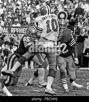 Veteran Atlanta Falcons players Tommy Nobis, left and Steve