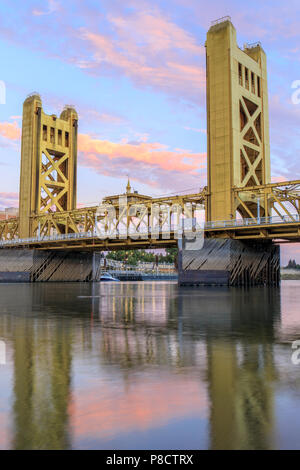 Sunset over the Tower Bridge. Stock Photo