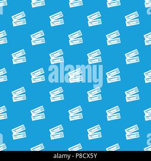 Air ticket pattern vector seamless blue Stock Vector