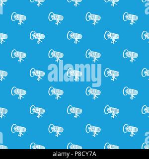 Studio lighting equipment pattern vector seamless blue Stock Vector