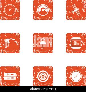 Alternate source icons set, grunge style Stock Vector