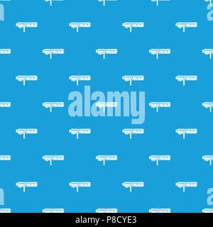 Studio lighting equipment pattern vector seamless blue Stock Vector