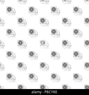 System fan and pipe icon, outline style Stock Vector