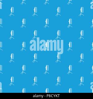 Photographic studio equipment pattern vector seamless blue Stock Vector