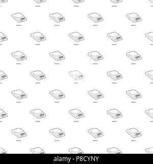 Electric scales icon outline Stock Vector
