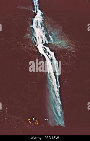 Sutherland Falls,Fiordland National Park,South Island,New Zealand Stock Photo