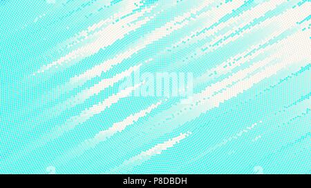 blue background. mosaic. Vector, abstraction. Twisted squares Stock Vector