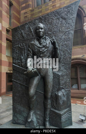 amistad sculpture in downtown New Haven CT Stock Photo