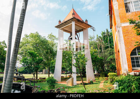 New Taipei City, Taiwan - April 28, 2018 : Dan Jiang High School, historical building Stock Photo