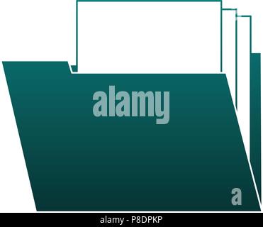 computer with documents folder blue lines Stock Vector Image & Art - Alamy