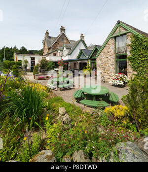 The Highland Chocolatier shop and café, hand made luxury chocolates in Scotland. Ian Burnett, Grandtully village. Stock Photo