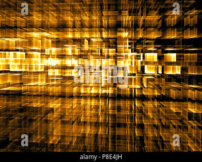 Abstract tech grid -  digitally generated image Stock Photo