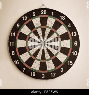 closeup.Darts Board isolated on white background Stock Photo