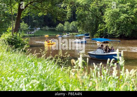 EXCURSION IN CLECY, THE NORMAN SWITZERLAND, FRANCE Stock Photo