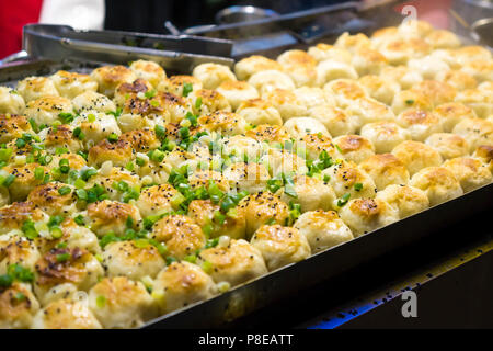 Chinese pan fried pork dumpling Stock Photo