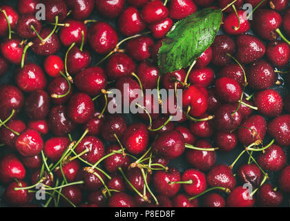 Fresh sweet cherry texture, wallpaper and background Stock Photo